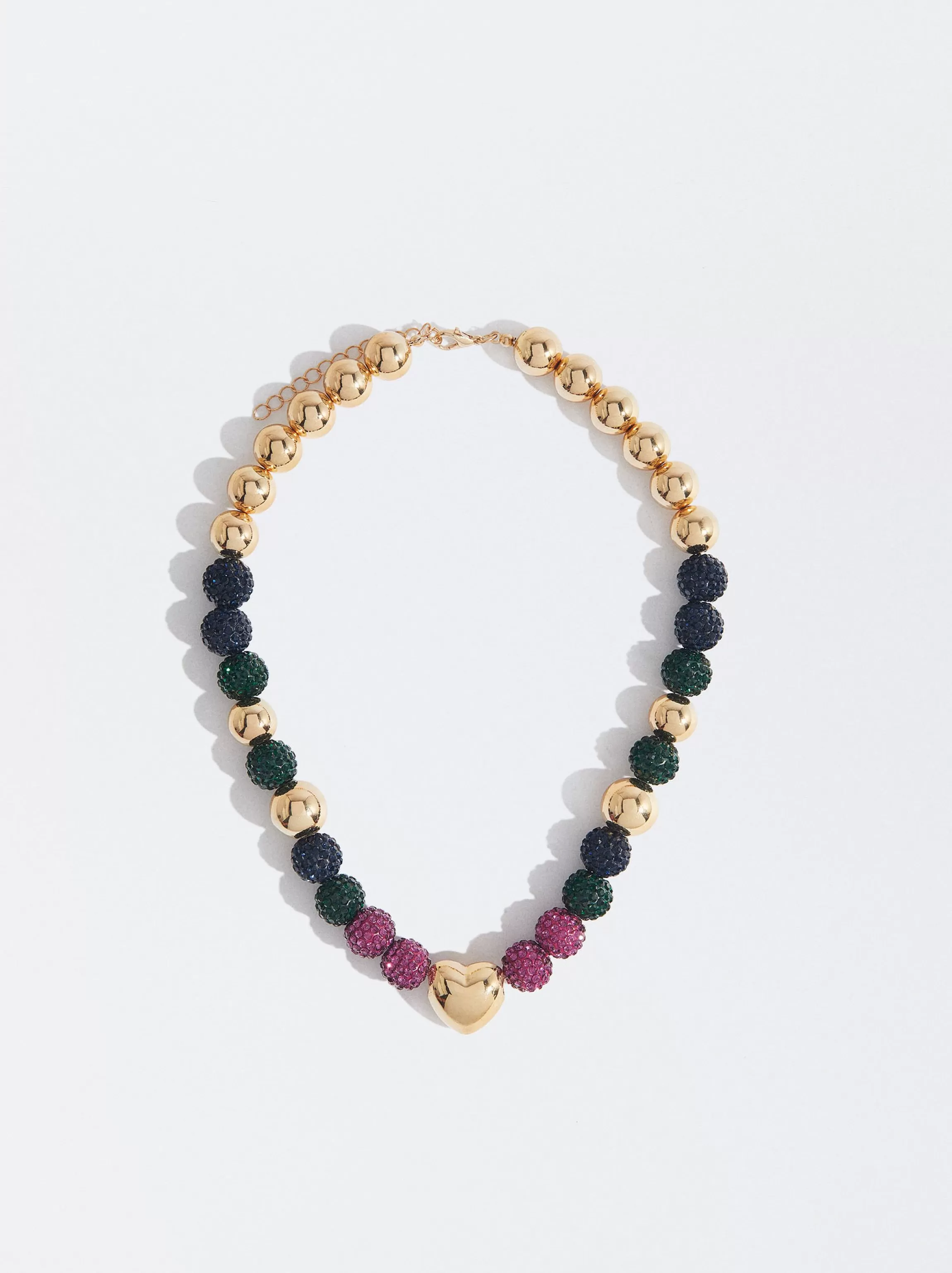 Mujer PARFOIS Collares cortos*Collar Corazón Con Cristales Multicolor Multicor