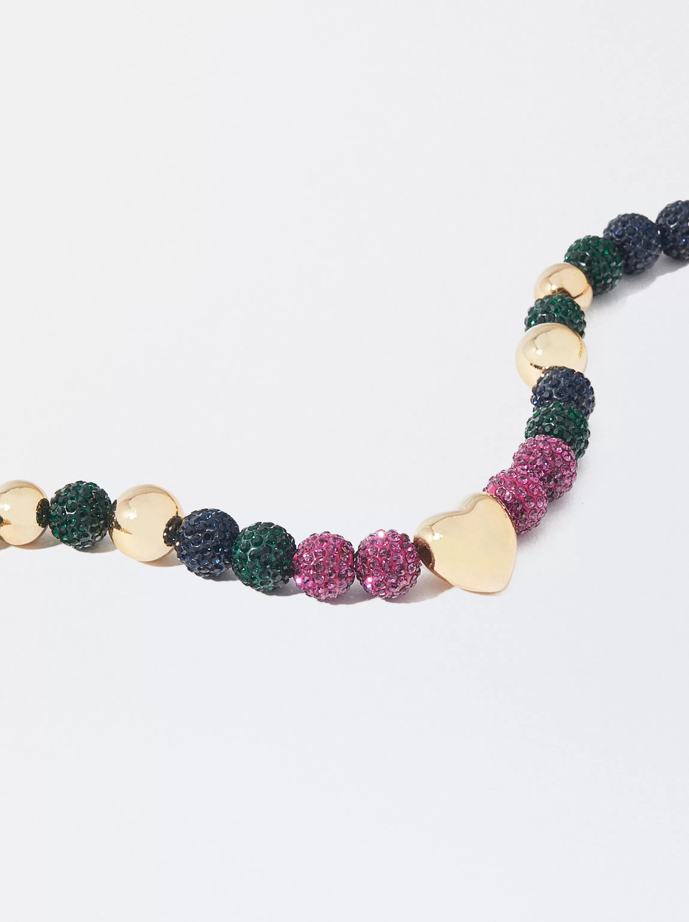 Mujer PARFOIS Collares cortos*Collar Corazón Con Cristales Multicolor Multicor