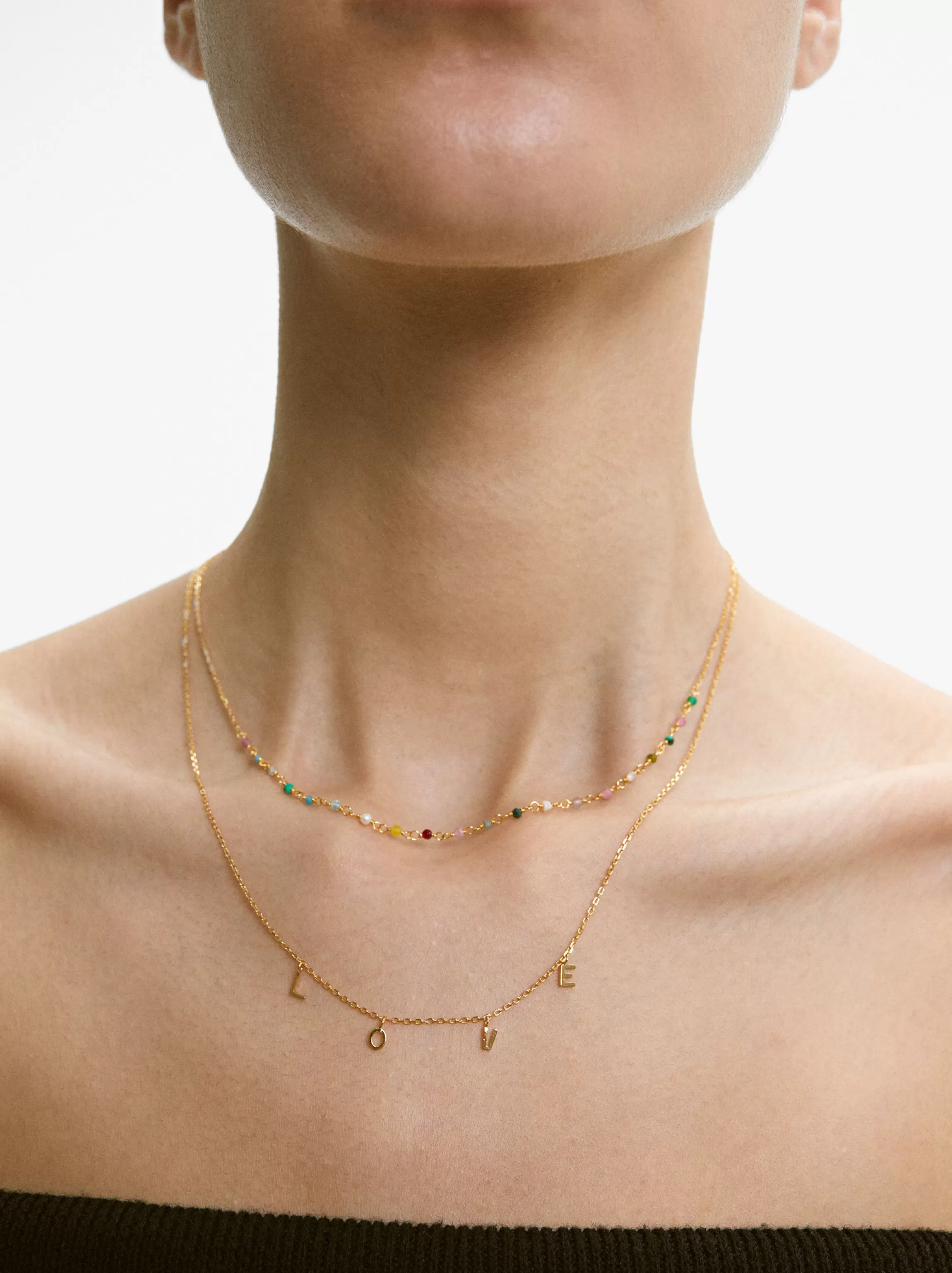 Mujer PARFOIS Collares cortos*Collar De Plata 925 Multicolor Multicor