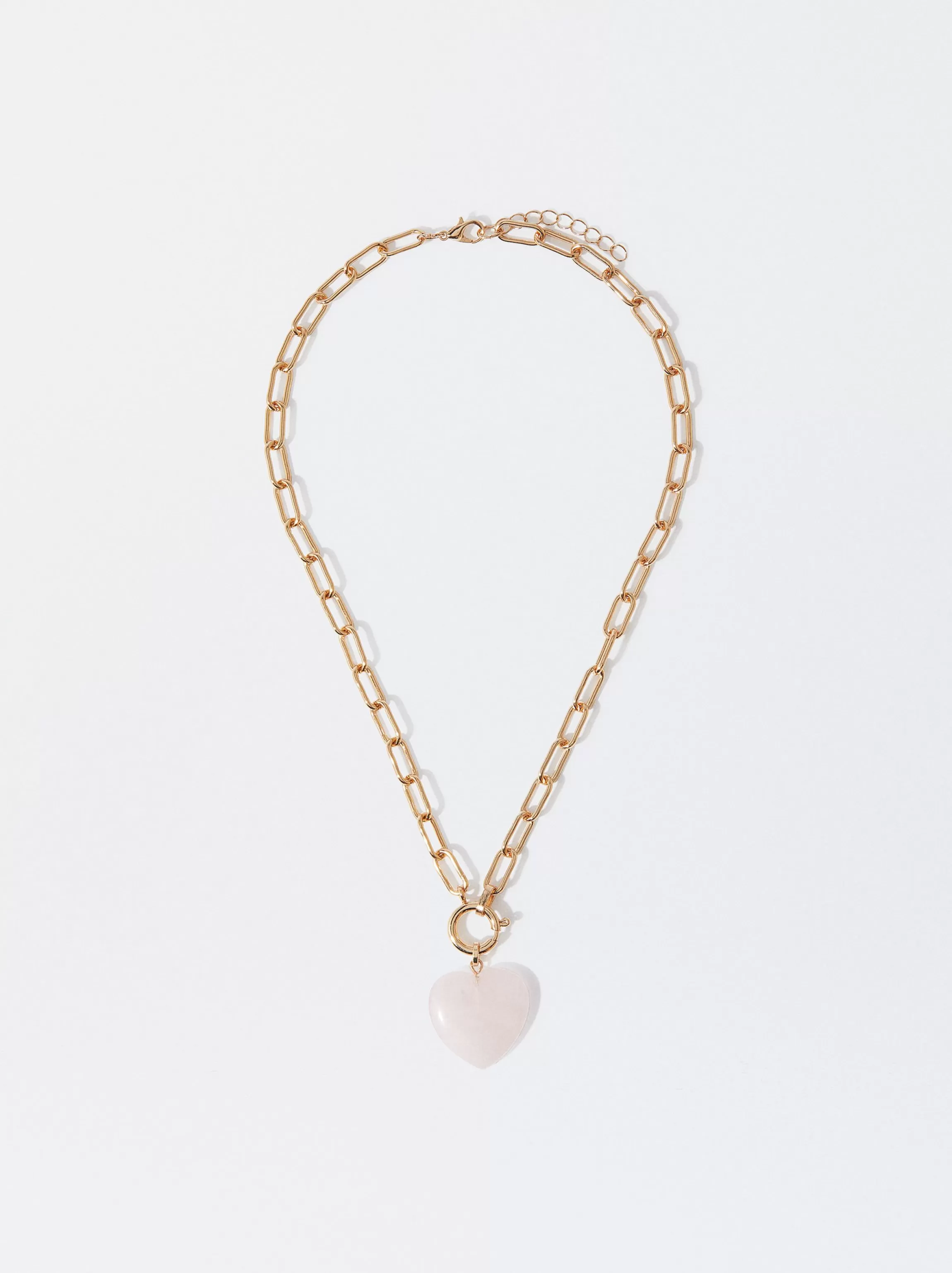 Mujer PARFOIS Collares cortos*Collar Dorado Com Colgante De Corazón Azul