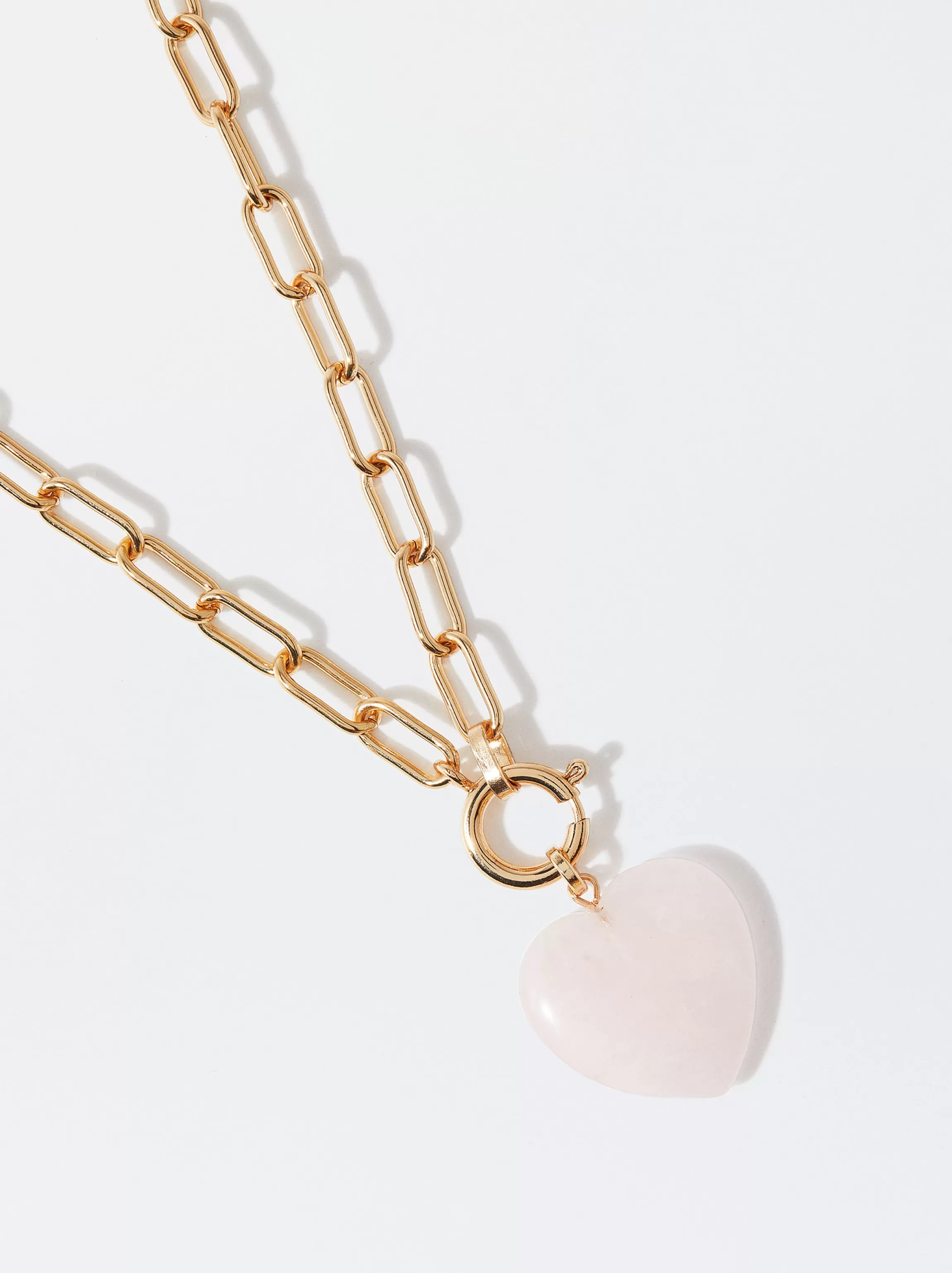 Mujer PARFOIS Collares cortos*Collar Dorado Com Colgante De Corazón Azul