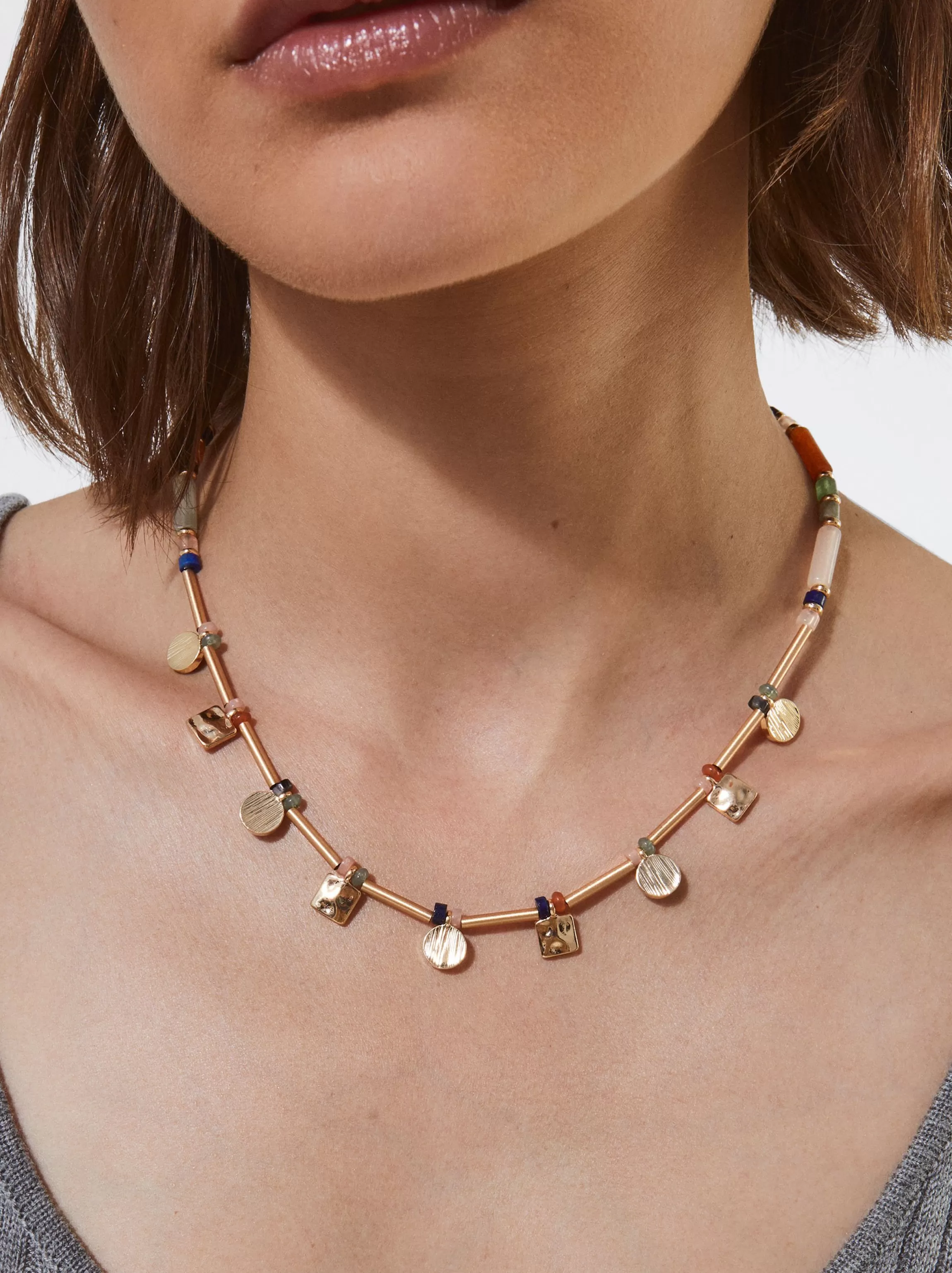 Mujer PARFOIS Collares cortos*Collar Multicolor Con Piedra Multicor