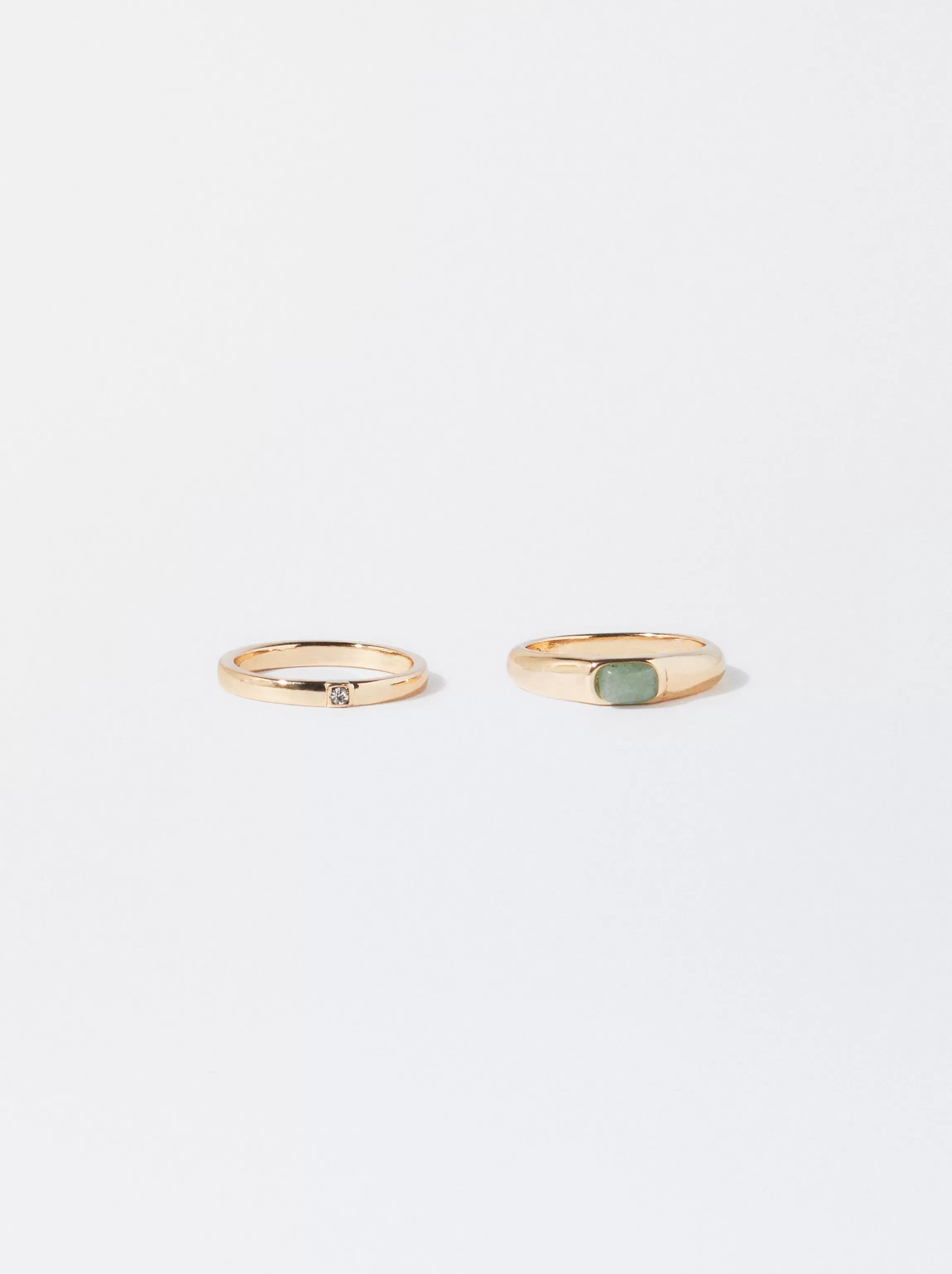 Mujer PARFOIS Anillos*Conjunto De Anillos Con Piedra Verde
