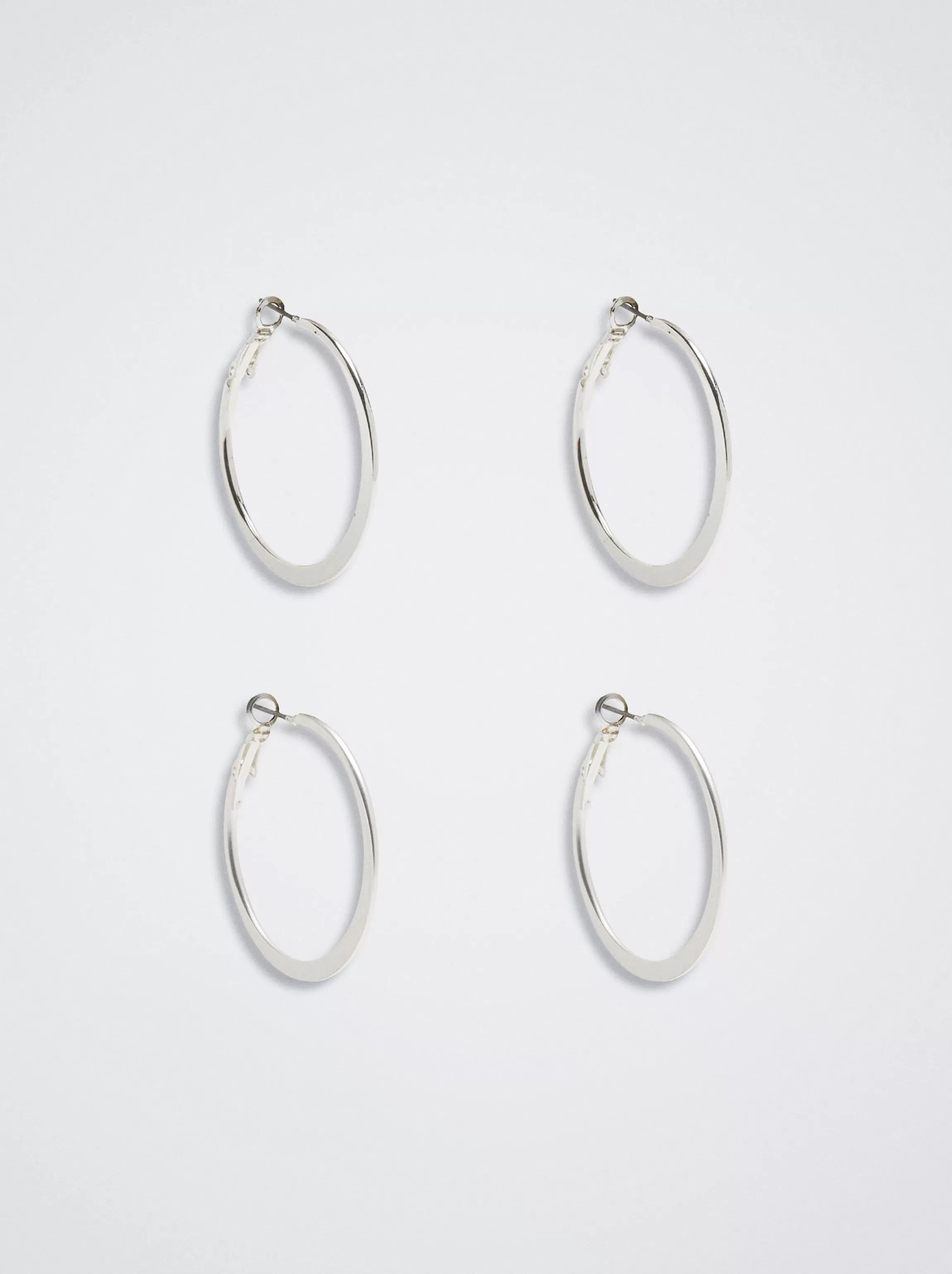 Mujer PARFOIS Básicos | Pendientes de aro | Pendientes largos | Pendientes medianos*Conjunto De Aros s Plateado