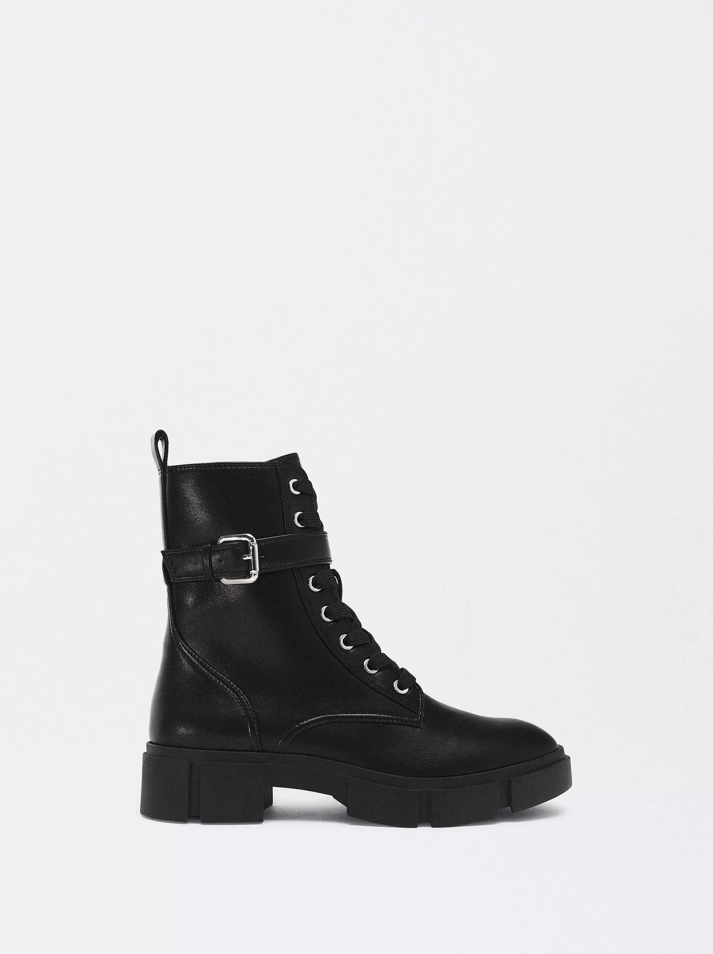 Mujer PARFOIS Botas y Botines*Exclusivo Online - Botín Con Cordones Y Hebilla Negro
