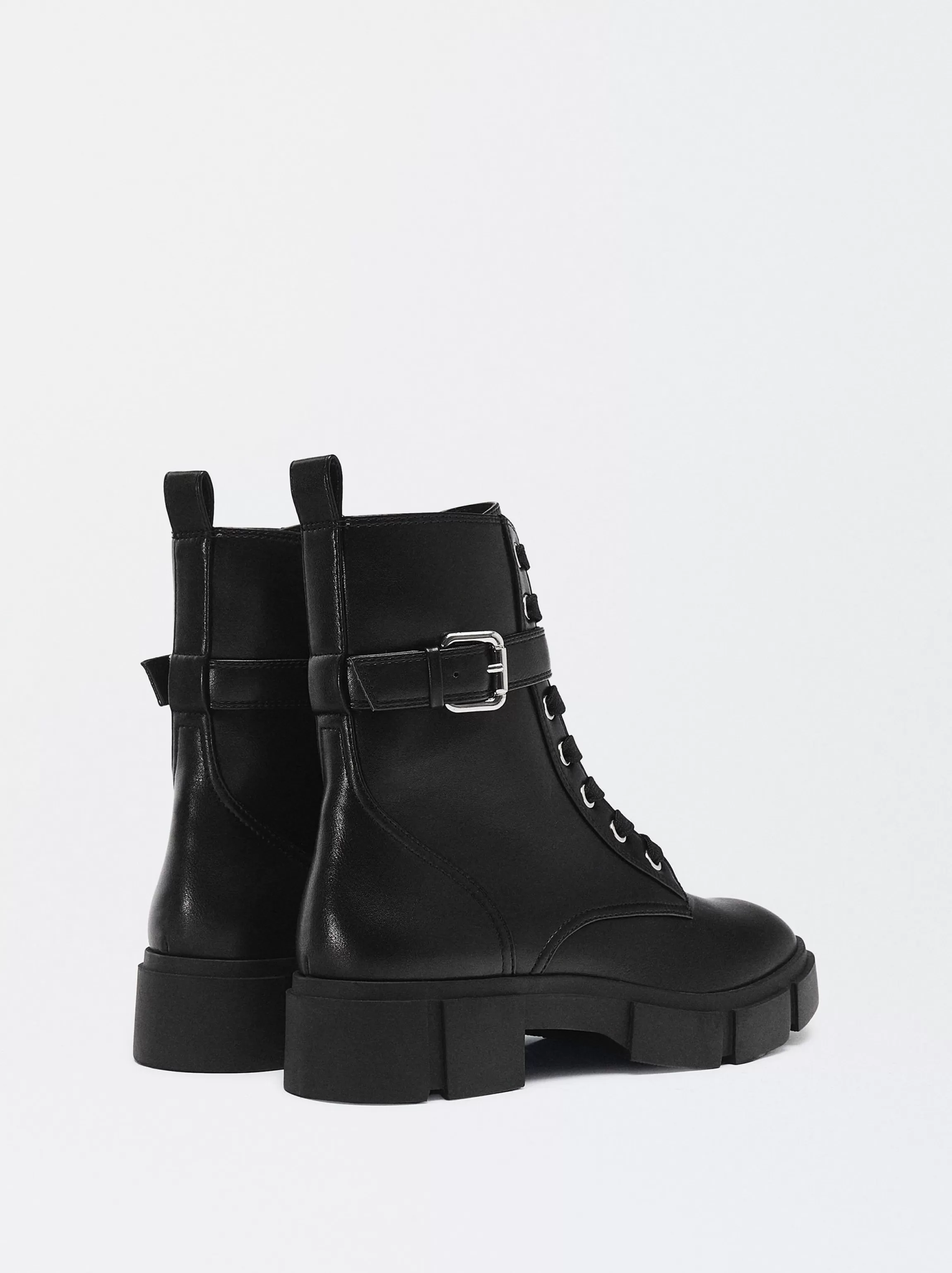 Mujer PARFOIS Botas y Botines*Exclusivo Online - Botín Con Cordones Y Hebilla Negro