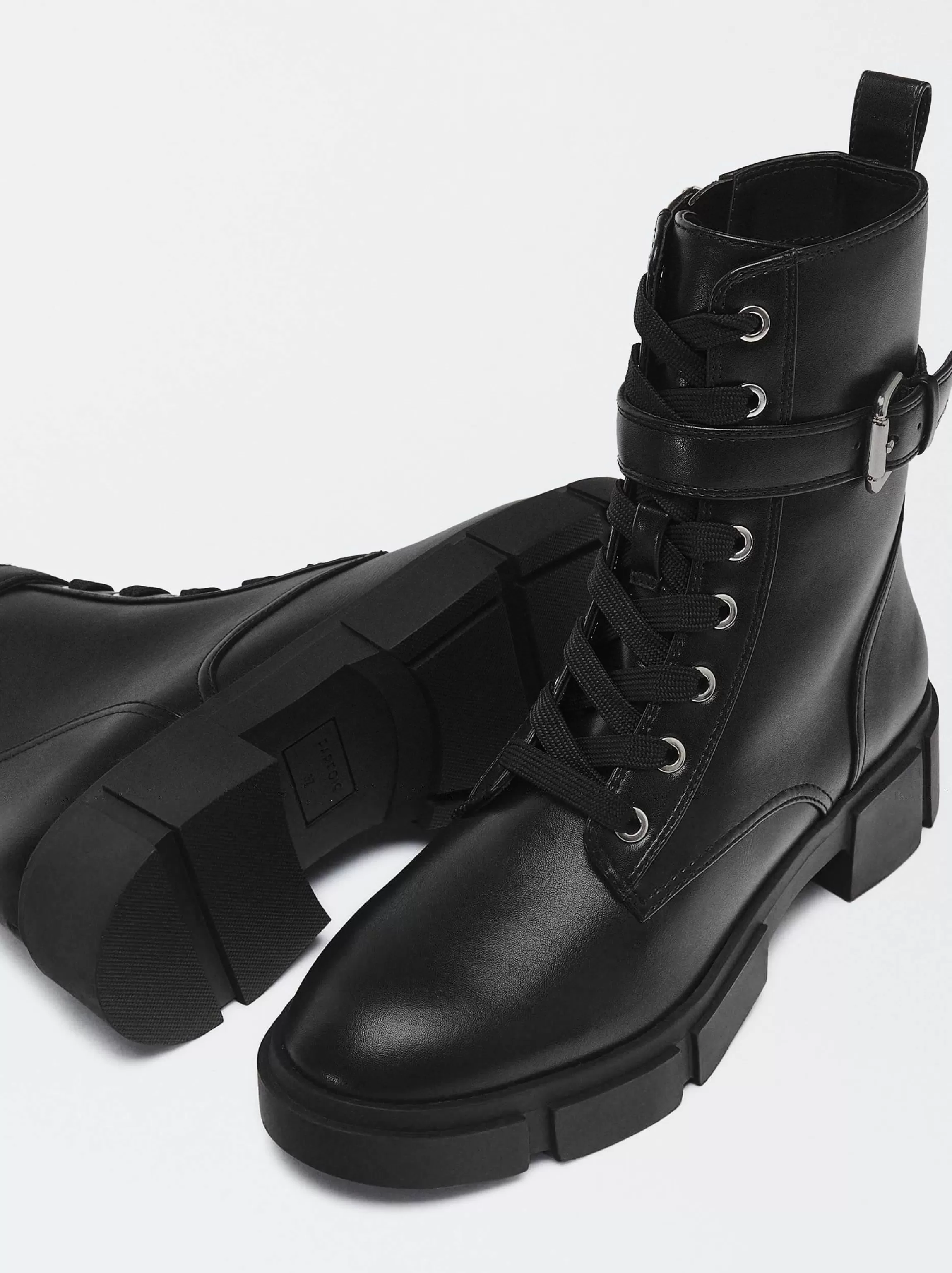 Mujer PARFOIS Botas y Botines*Exclusivo Online - Botín Con Cordones Y Hebilla Negro