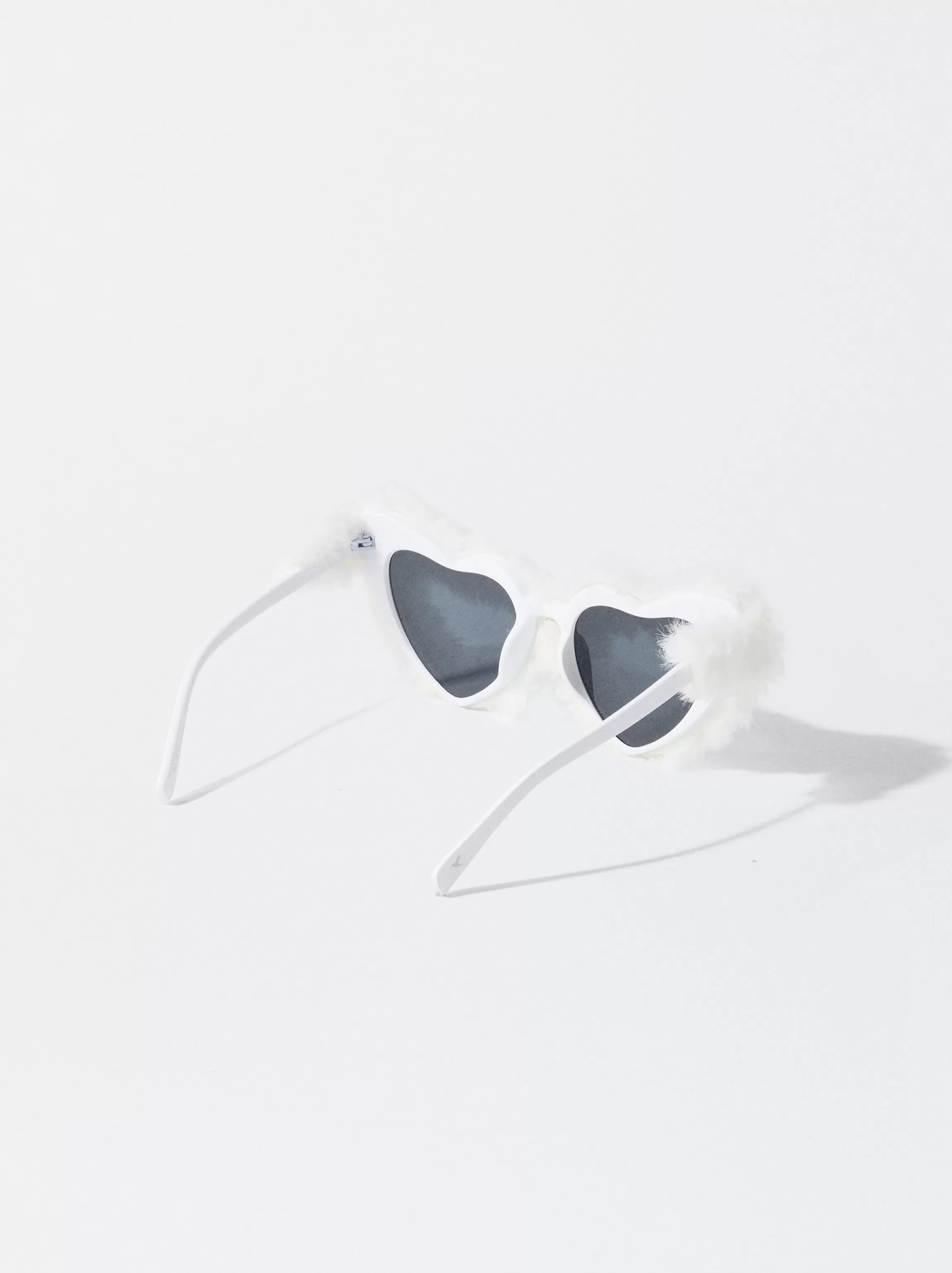 Mujer PARFOIS Gafas de sol de pasta | Gafas de sol Cat Eye*Exclusivo Online - Gafas De Sol Corázon Con Pelo Blanco