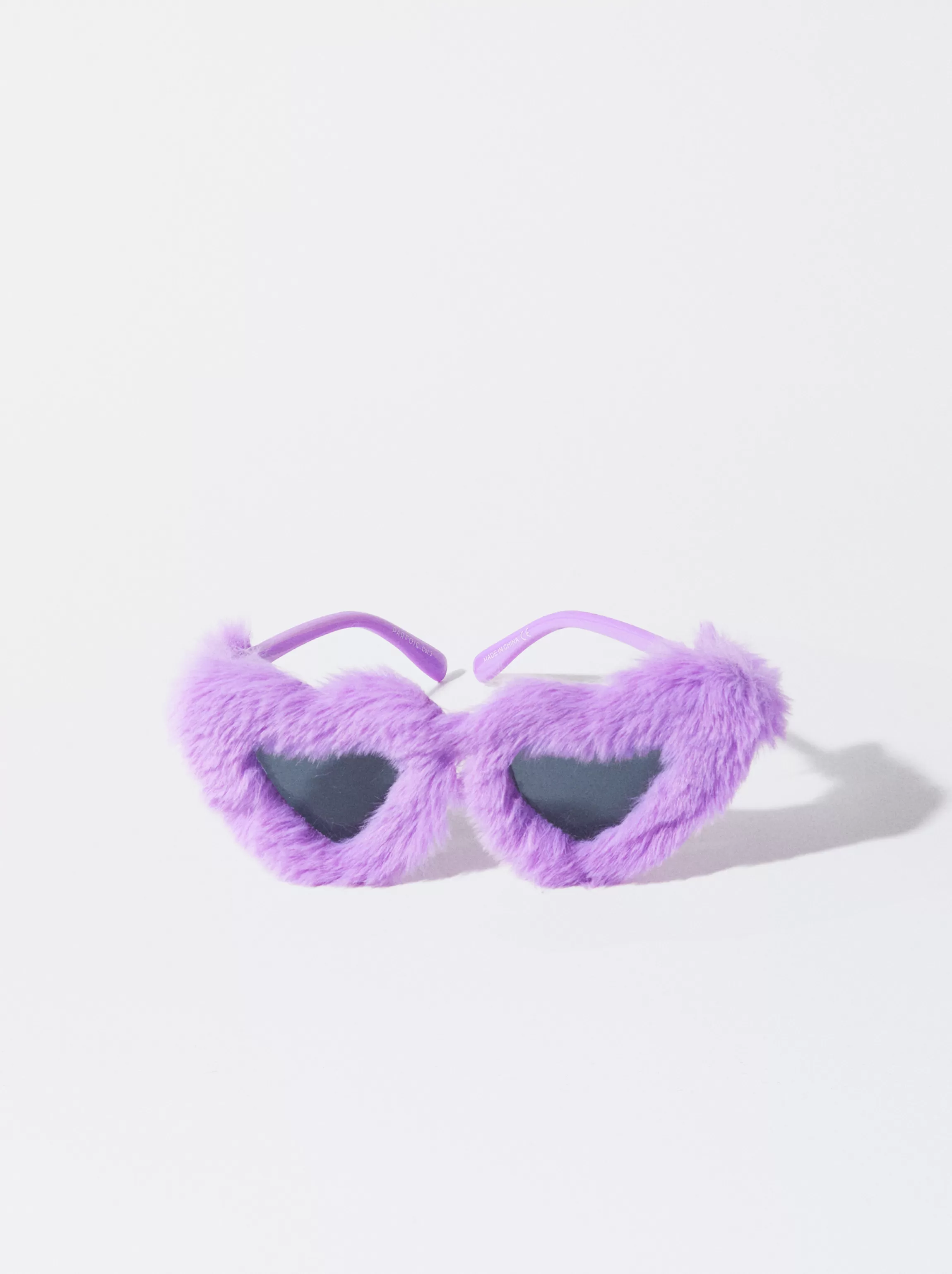 Mujer PARFOIS Gafas de sol de pasta | Gafas de sol Cat Eye*Exclusivo Online - Gafas De Sol Corázon Con Pelo Violeta