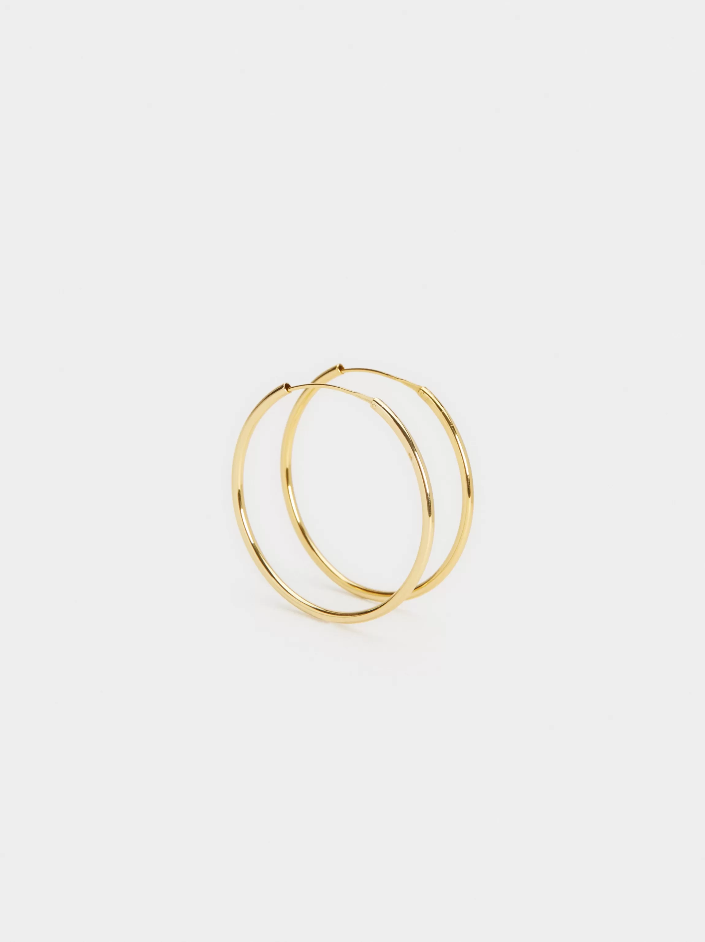 Mujer PARFOIS Básicos | Pendientes medianos*Pendiente De Aro Cortos De Plata 925 Dorado