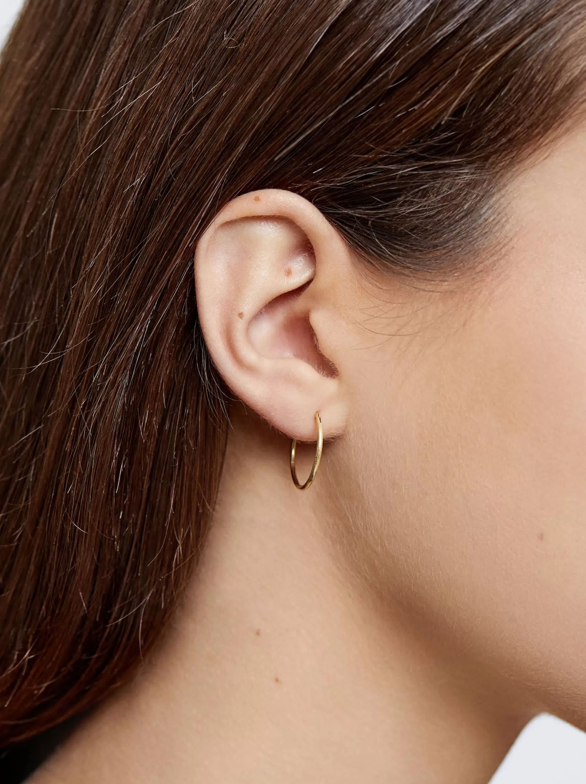 Mujer PARFOIS Básicos*Pendiente De Aro Cortos De Plata 925 Dorado