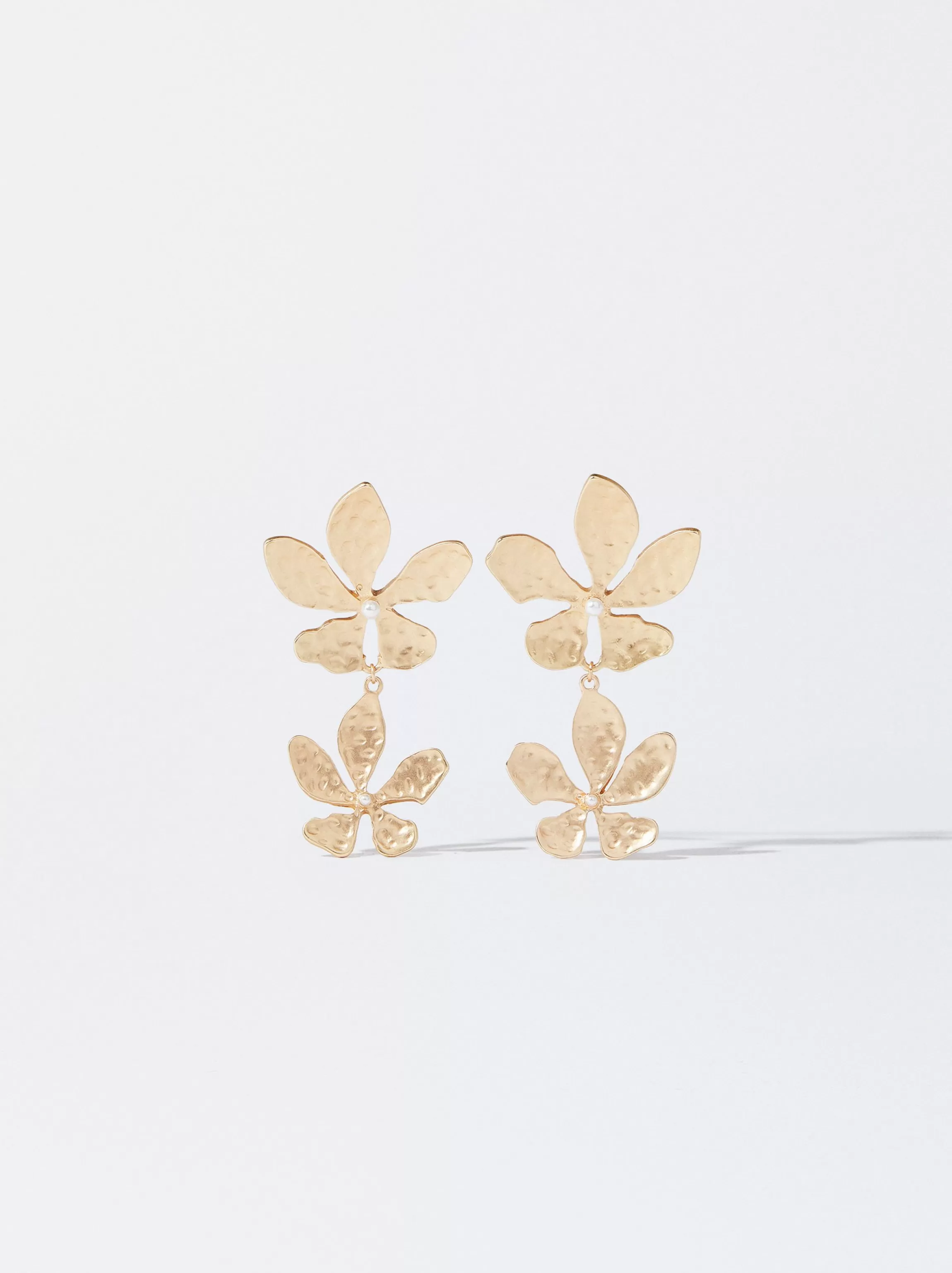 Mujer PARFOIS Bisutería Delicada | Pendientes largos*Pendientes Con Perla Y Flor Blanco