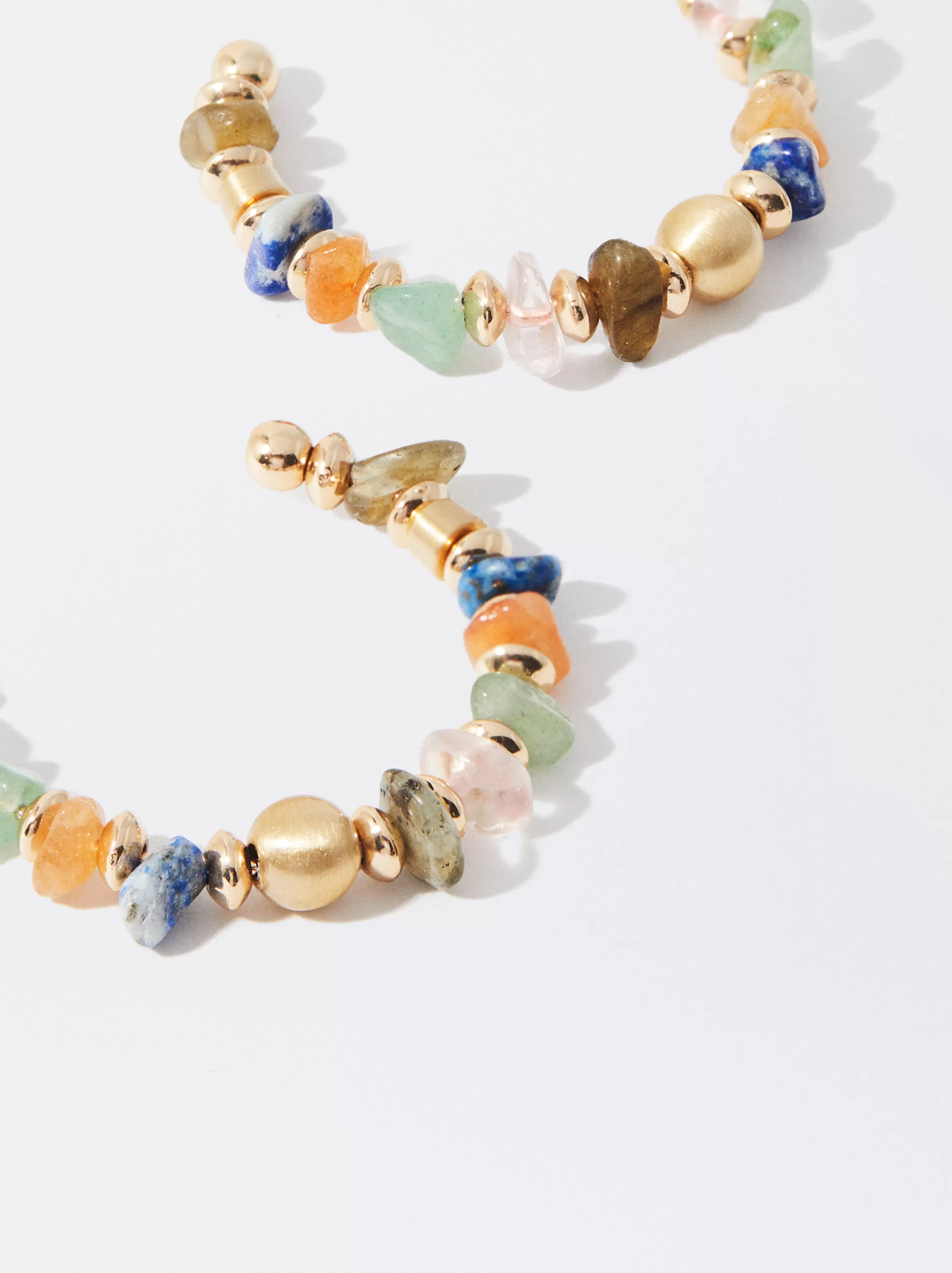 Mujer PARFOIS Pendientes de aro | Pendientes largos | Pendientes medianos*Pendientes De Aro Multicolor Con Piedras Multicor