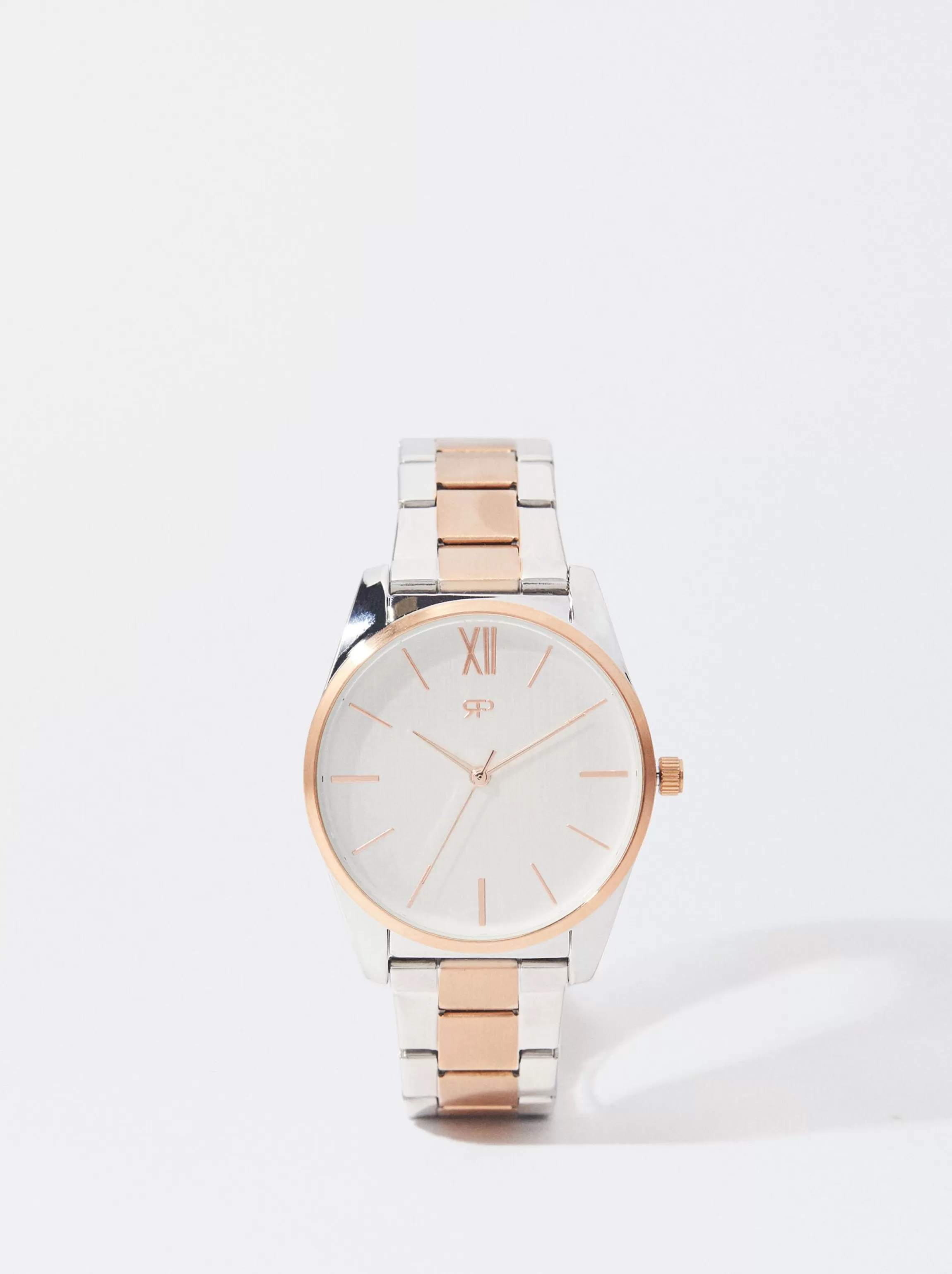 Mujer PARFOIS Relojes Oro Rosa*Reloj Con Pulsera De Acero Bicolor Multicor