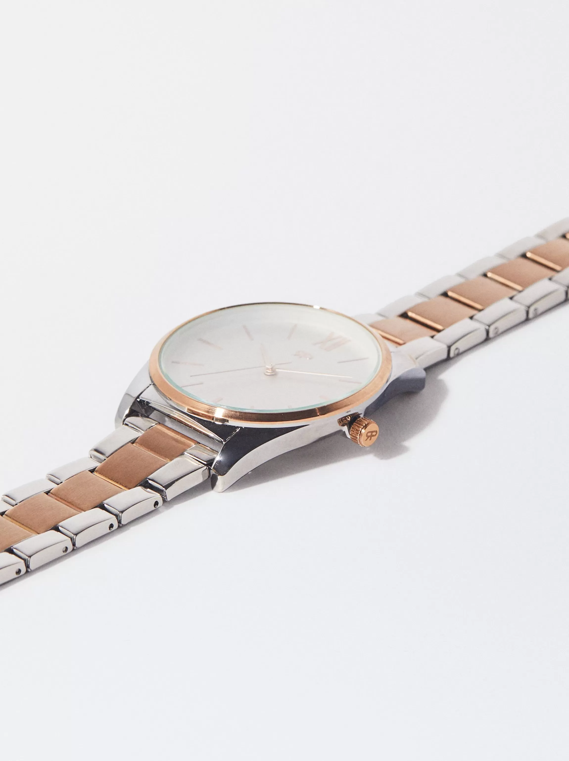 Mujer PARFOIS Relojes Oro Rosa*Reloj Con Pulsera De Acero Bicolor Multicor
