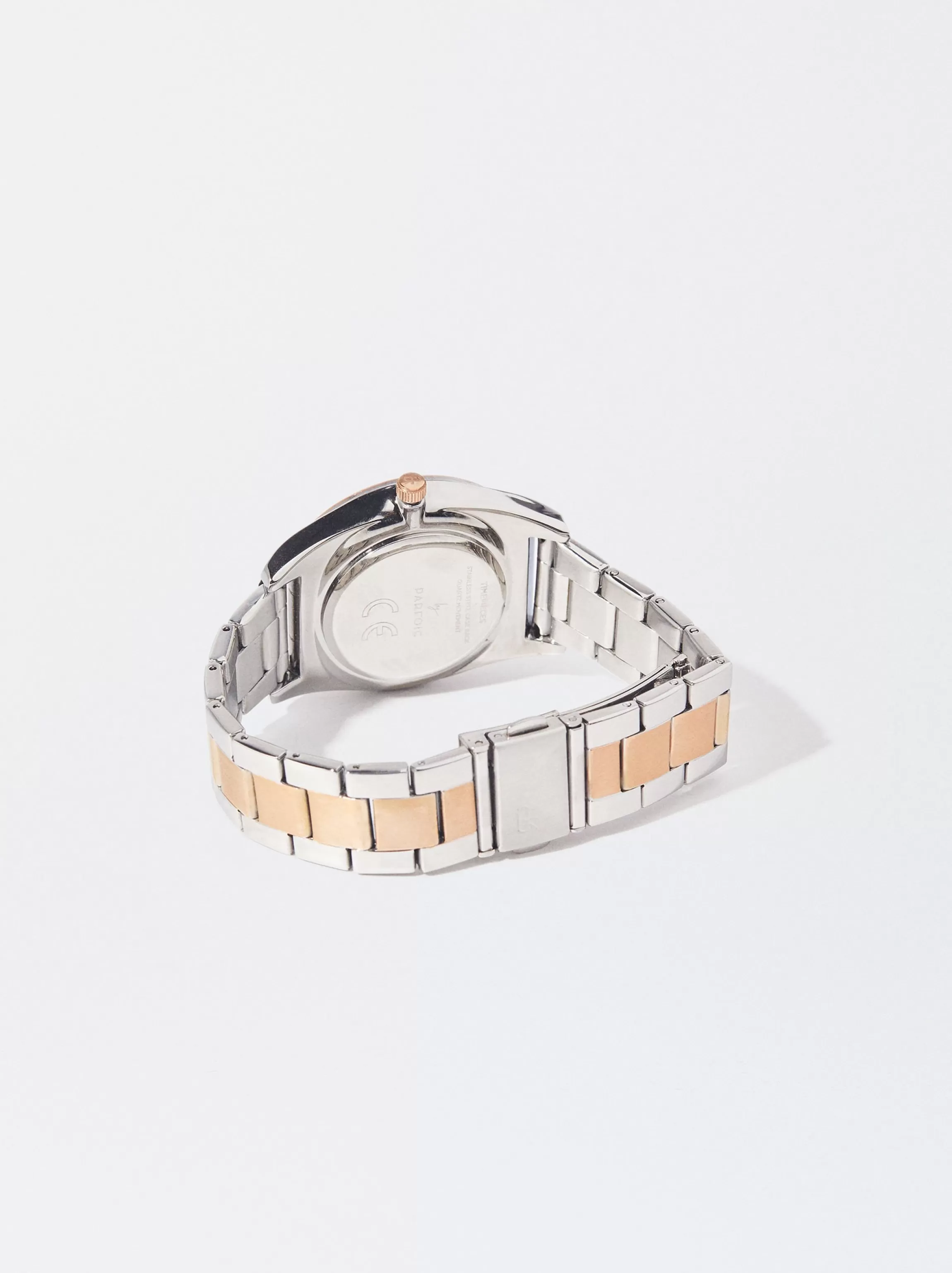 Mujer PARFOIS Relojes Oro Rosa*Reloj Con Pulsera De Acero Bicolor Multicor