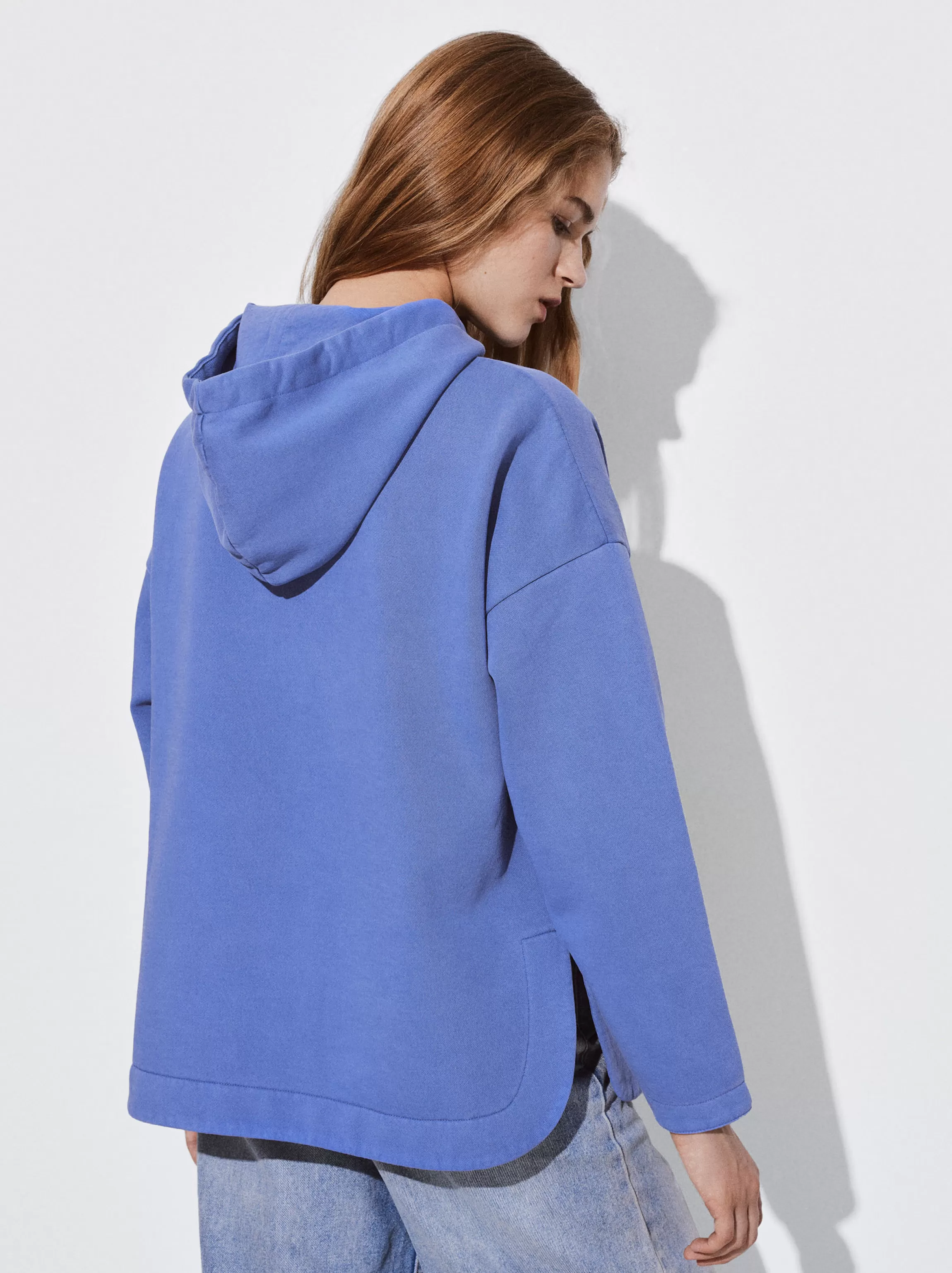 Mujer PARFOIS Sudaderas*Sudadera Con Capucha Y Detalle De Cordón Azul