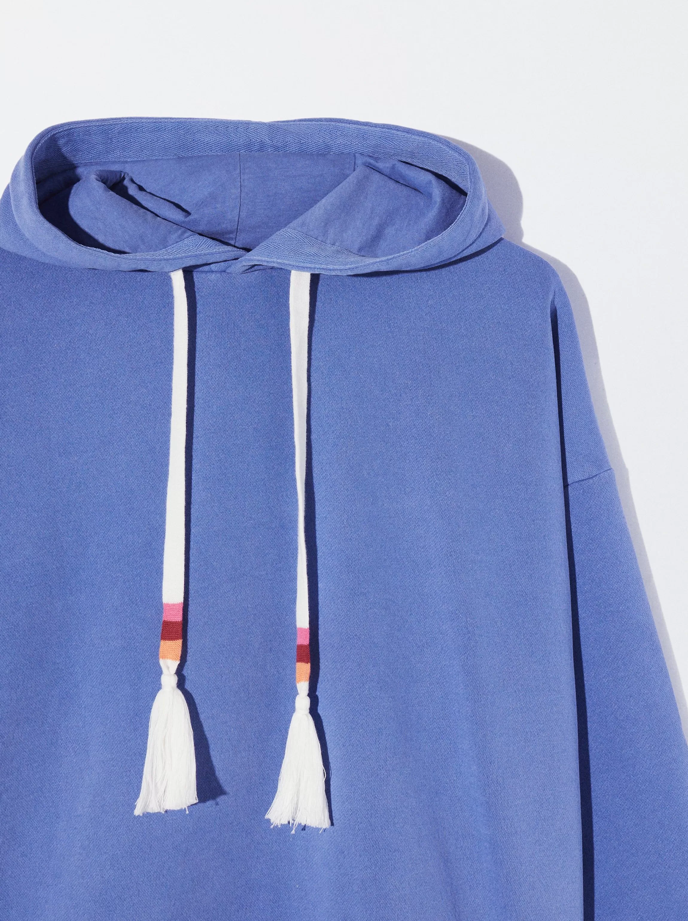 Mujer PARFOIS Sudaderas*Sudadera Con Capucha Y Detalle De Cordón Azul